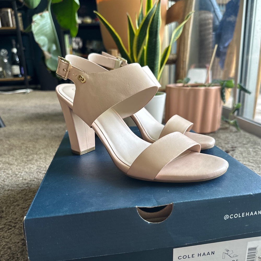 Cole Haan Octavia Leather Dress Sandal Rose Sz 9.5